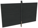 SKANHOLZ Carport-R&uuml;ckwand, 363 x 12 cm, Schiefergrau, Holzart: Fichte