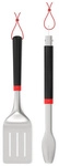 WEBER Grillbesteck, Edelstahl, 2 St&uuml;ck, edelstahlfarben - schwarz