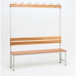 SZAGATO Umkleidebank, BxHxT: 30 x 170 x 150 cm, Stahl/Holz - grau