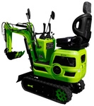 ZIPPER Mini-Bagger, 6,8 kW, inkl. 29 cm Schaufel - gruen