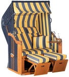 SUNNY SMART Strandkorb &raquo;Rustikal 250 Plus&laquo;, 2-Sitzer, Halbliege-Modell,
