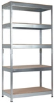 SCHULTE REGALWELT Stecksystem-Grundregal, HxBxT: 200x100x50 cm, verzinkt - grau
