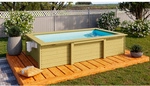 KARIBU Pool &raquo;Triton&laquo;, BxHxL: 303 x 69 x 160 cm - braun