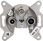 SCHWAIGER Antennendurchgangsdose, MM-Breitband 12dB, 3-Loch F-Ans.f. Kabel