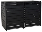 MERXX M&uuml;lltonnenbox, rechteckig, Aluminium/Stahl, graphit - grau