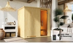 WEKA Elementsauna &raquo;HALMSTAD&laquo;, BxHxT: 194 cm x 199 cm x 144 cm - braun
