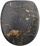 Sanilo WC-Sitz &raquo;Shield&laquo;, WC Sitz mit Absenkautomatik Shield, Schwarz, Oval