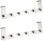 WENKO T&uuml;rgarderobe, rostfreier Edelstahl, silberfarben matt