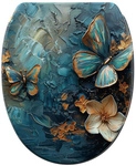 Sanilo WC-Sitz &raquo;Mariposa&laquo;, mit Schnellverschluss Mariposa, Blau, Oval