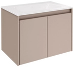 FACKELMANN Waschplatz-Set &raquo;Compact Line&laquo;, BxHxT: 710 x 515 x 465 mm, Kaschmir grau