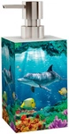 Sanilo Seifenspender &raquo;Delphin Korallen&laquo;, 165 mm - 70 mm, Blau, Rechteckig