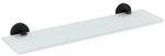 WENKO Regal, Edelstahl/Glas, silberfarben/transparent milchig