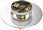 Sanilo Waschbeckenst&ouml;psel &raquo;Golden Leaves&laquo;, 340 mm - 380 mm, Gold, Rund -
