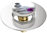Sanilo Waschbeckenst&ouml;psel &raquo;Energy Stones&laquo;, 340 mm - 380 mm, Grau, Rund