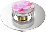 Sanilo Waschbeckenst&ouml;psel &raquo;Blooming&laquo;, 340 mm - 380 mm, Rosa, Rund