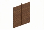 SKANHOLZ Carport-R&uuml;ckwand, 363 x 12 cm, Nussbaum, Holzart: Fichte - braun