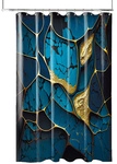 Sanilo Duschvorhang &raquo;Marmor Cobalt&laquo;, 180 x 200 cm , Blau