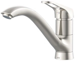 LENZ K&uuml;chenarmatur &raquo;KONO&laquo;, 3/8", Messing, nickel-mattfarben - silberfarben