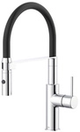 LENZ K&uuml;chenarmatur &raquo;NALU&laquo;, 3/8", Messing, chrom/schwarz-matt - silberfarben