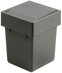 FACKELMANN Abfallsammler, Abfalleimer mit Klappdeckel Anthrazit 176x229x174 mm -