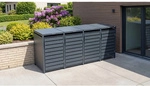 WEKA M&uuml;lltonnenbox, &raquo;Killarney&laquo;, Metall, LxBxH: 265x80x116 cm, anthrazit - schwarz