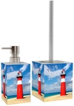 Sanilo WC-B&uuml;rste &raquo;Leuchtturm&laquo;, H 37 cm, Blau, Rechteckig