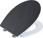 CORNAT WC-Sitz, Duroplast, Reversed Edge, mit Softclose-Funktion - schwarz