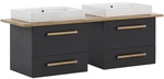 SCHILDMEYER Waschtisch &raquo;Duo&laquo;, BxH: 165,2 x 61,5 cm, Sanit&auml;rkeramik, 2 Becken -