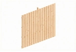 SKANHOLZ Carport-R&uuml;ckwand, 362 x 330 cm , natur, Holzart: Fichte - beige