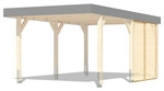 KARIBU Carport-Seitenwand, BxH: 225 x 210 cm, braun