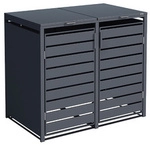 WEKA M&uuml;lltonnenbox, &raquo;Killarney&laquo;, Metall, LxBxH: 132x80x116 cm, anthrazit - schwarz