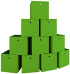 VCM Faltbox &raquo;Boxas&laquo;, BxHxL: 27 x 28 x 28 cm, Textil - gruen