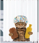 Sanilo Duschvorhang, Polyester, Shower Cat - braun