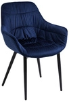 SalesFever Armstuhl, BxH: 63 x 81,5 cm, Samt (100% Polyester)/Metall - blau