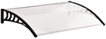 Outsunny Vordach, Anti UV-Beschichtung, LxBxH: 90 x 150 x 25 cm - weiss