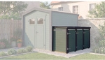 WEKA M&uuml;lltonnenbox, &raquo;Killarney&laquo;, LxBxH: 234x96x130 cm, gr&uuml;ngrau-anthrazit -...