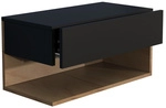 VCM Wandregal &raquo;Usal&laquo;, BxHxL: 60 x 30 x 32 cm - schwarz