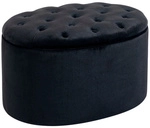 HOMCOM Sitzbank, mit Stauraum, LxBxH: 71 x 52 x 42 cm - schwarz
