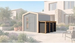 WEKA M&uuml;lltonnenbox, &raquo;Killarney&laquo;, LxBxH: 234x96x130 cm, lasiert, anthrazit -