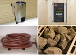 WEKA Saunaofen-Set &raquo;OS&laquo;, inkl. externer Steuerung, 3,6 kW - silberfarben