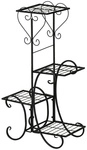 Outsunny Blumenregal, BxHxL: 24,5 x 80 x 45 cm, Metall - schwarz