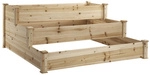 Outsunny Hochbeet, BxH: 124 x 124 cm, Tannenholz - beige