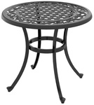 Outsunny Gartentisch, h&ouml;henverstellbar, LxBxH: 60 x 60 x 53 cm - schwarz