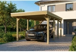 SKANHOLZ Carport &raquo;Friesland&laquo;, 320 x 555 cm, Stahl-Dachplatten, Gr&uuml;n, Holzart: