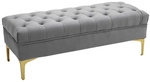 HOMCOM Sitzbank, Schaumstoff, 1-Sitzer, BxHxT: 118 x 42 x 45 cm - grau