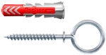 FISCHER Universald&uuml;bel &raquo;DuoPower&laquo;, 2-Komponenten, 6 mm x 30 mm, inkl. Haken - bunt