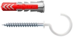 FISCHER Universald&uuml;bel &raquo;DuoPower&laquo;, 2-Komponenten, 8 mm x 40 mm, inkl. Haken - bunt
