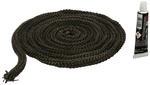 FIREFIX&reg; Abdichtkordel, &Oslash; 1,4 cm, Glasstrickschn&uuml;re, f&uuml;r: Kamin, Ofen - schwarz