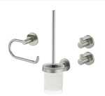 LENZ Bad-Accessoire-Set &raquo;NOA&laquo;, Nickel-matt, Montageart: Kleben oder Bohren -