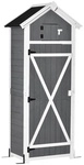 Outsunny Gartenschrank, BxH: 78 x 182 cm, dunkelgrau, Tannenholz